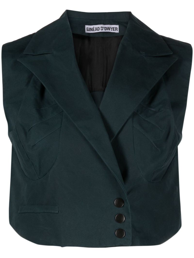 Blue Cotton Drill Waistcoat