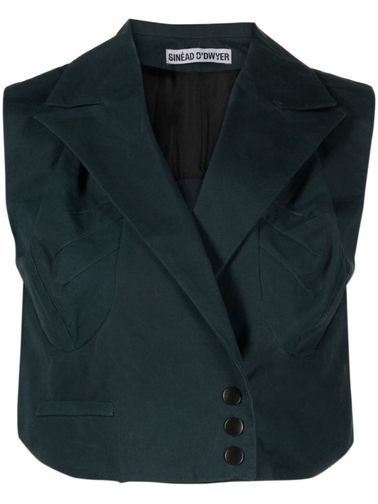Blue Cotton Drill Waistcoat