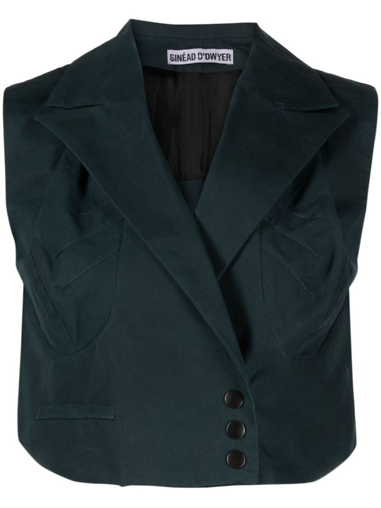 Blue Cotton Drill Waistcoat