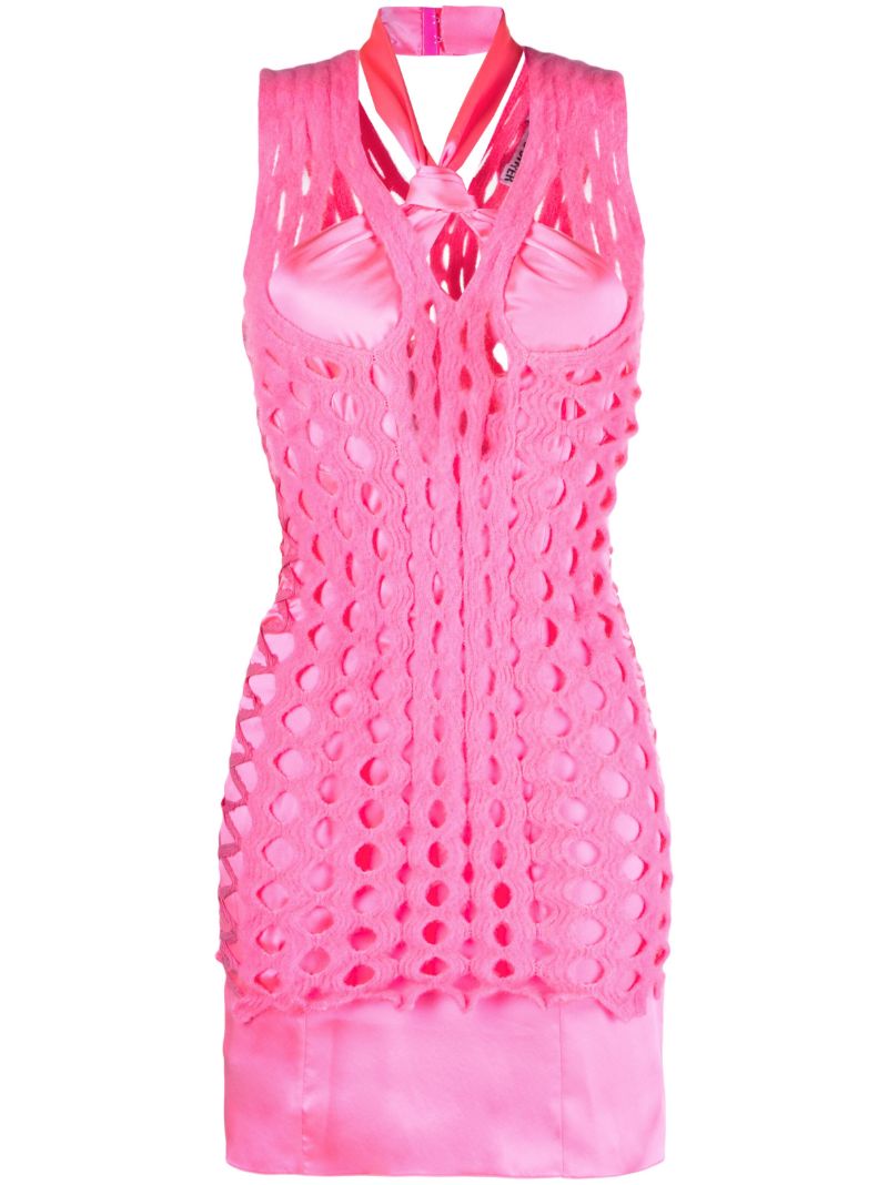 Pink Layered Sleeveless Mini Dress