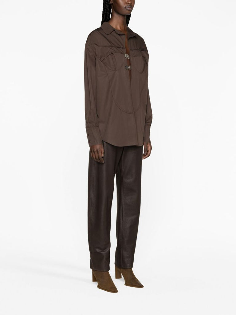 Brown Organic Cotton Pyjama Shirt