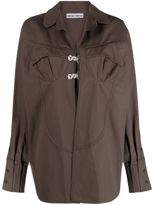 Brown Organic Cotton Pyjama Shirt