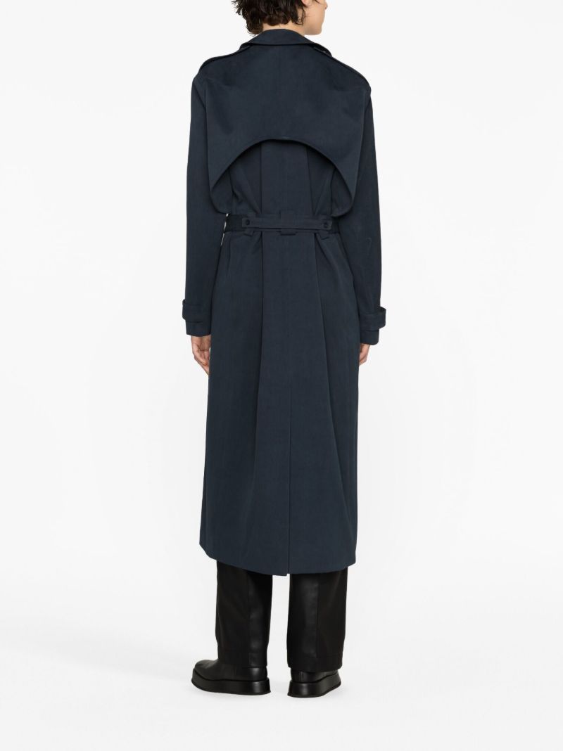 Blue Cotton Drill Trench Coat