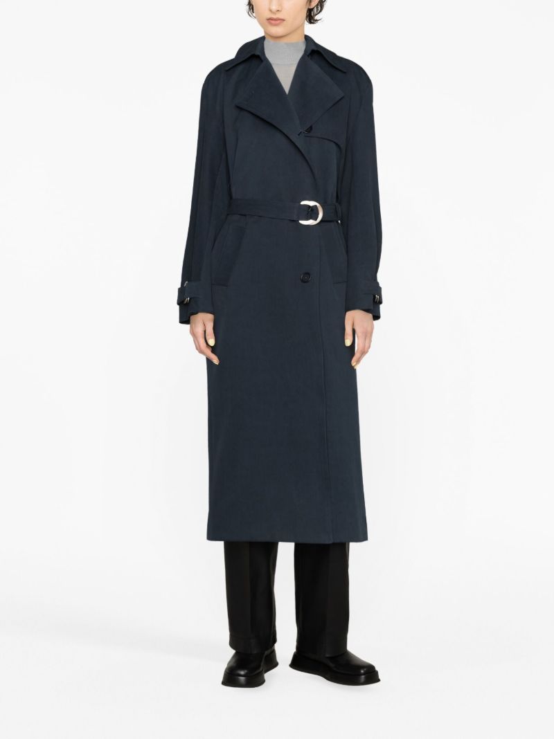 Blue Cotton Drill Trench Coat