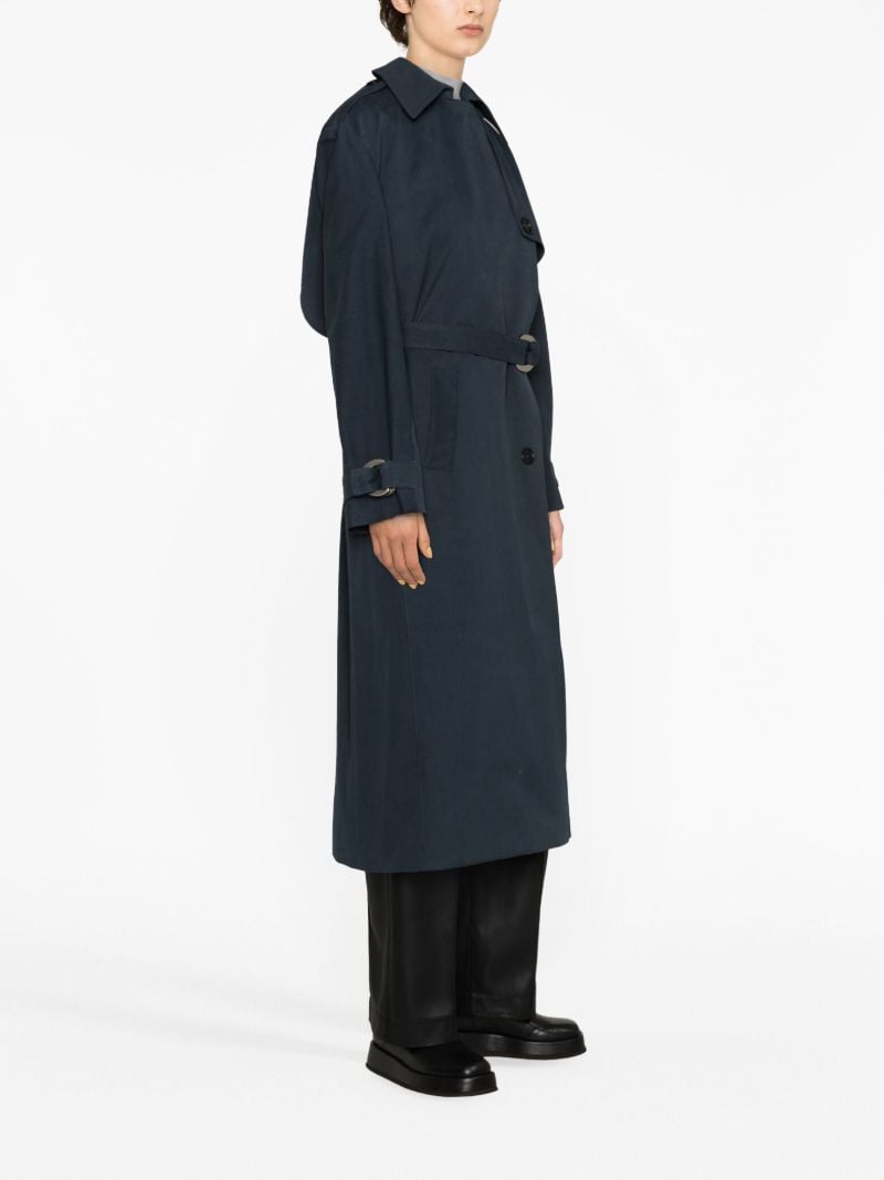 Blue Cotton Drill Trench Coat