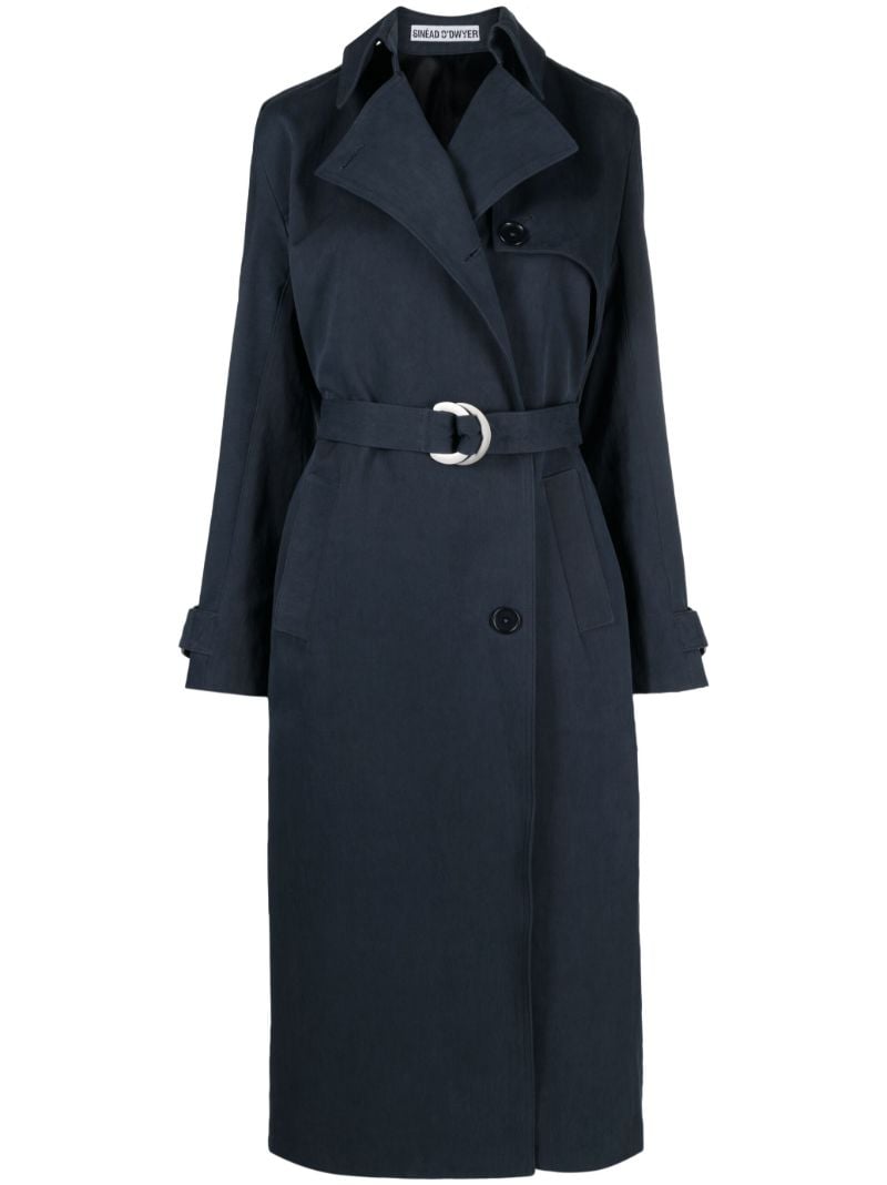 Blue Cotton Drill Trench Coat
