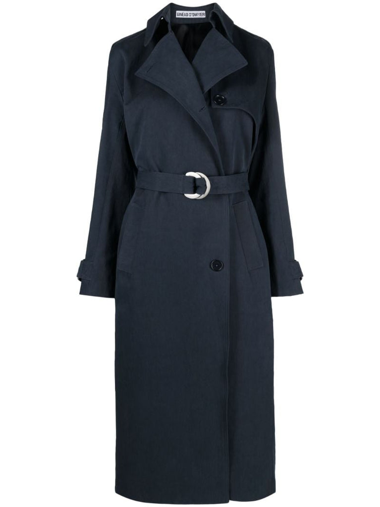 Blue Cotton Drill Trench Coat