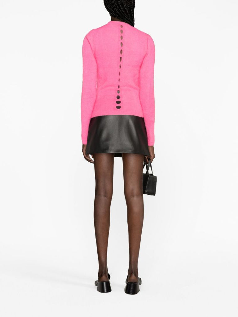 Pink Keyhole Detail Cardigan