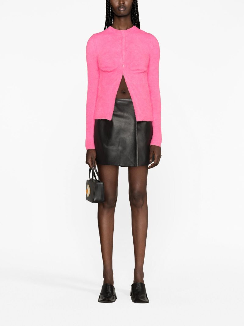 Pink Keyhole Detail Cardigan