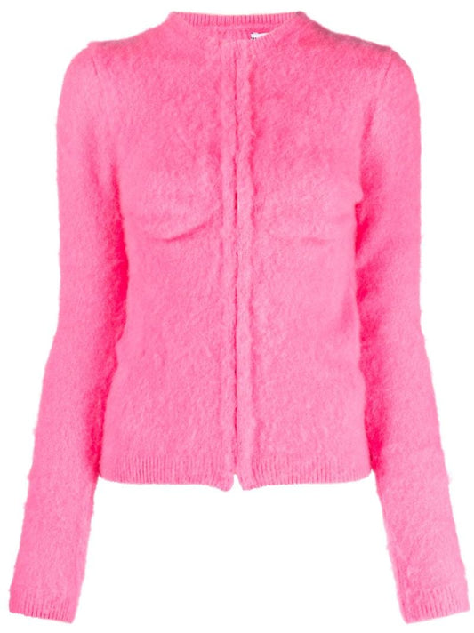 Pink Keyhole Detail Cardigan