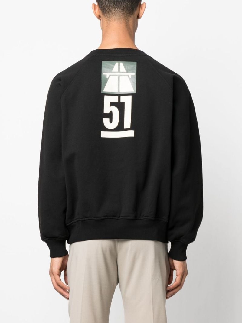 Black Logo-print Cotton Sweatshirt