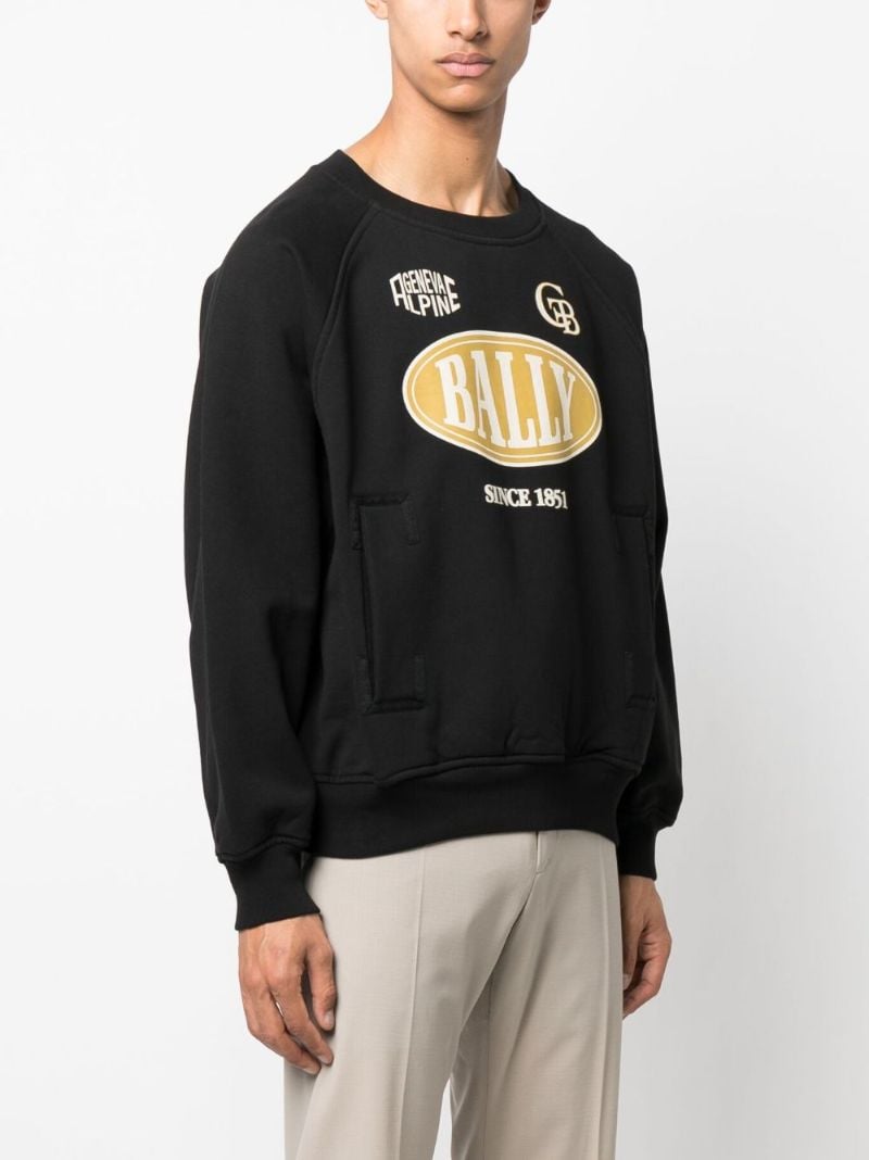 Black Logo-print Cotton Sweatshirt