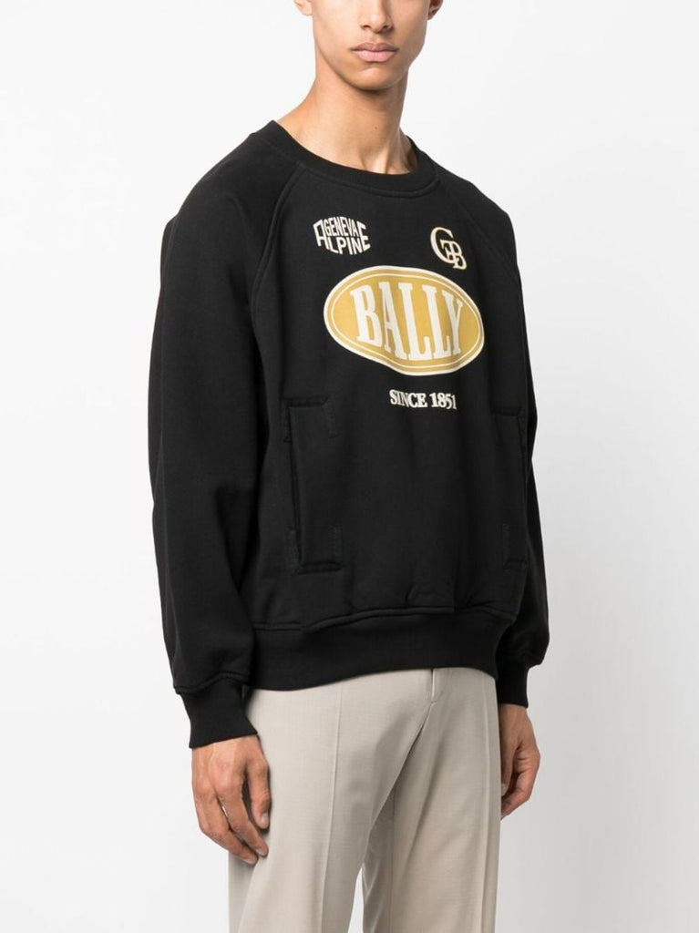 Black Logo-print Cotton Sweatshirt