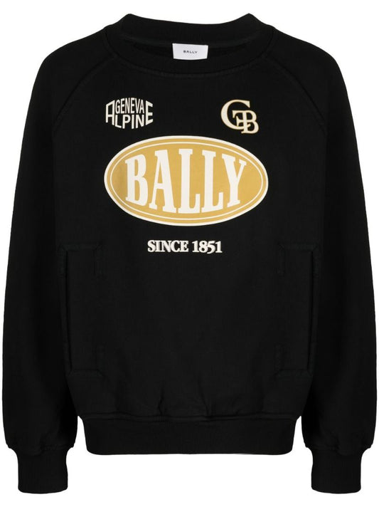 Black Logo-print Cotton Sweatshirt