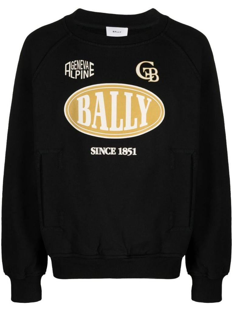 Black Logo-print Cotton Sweatshirt