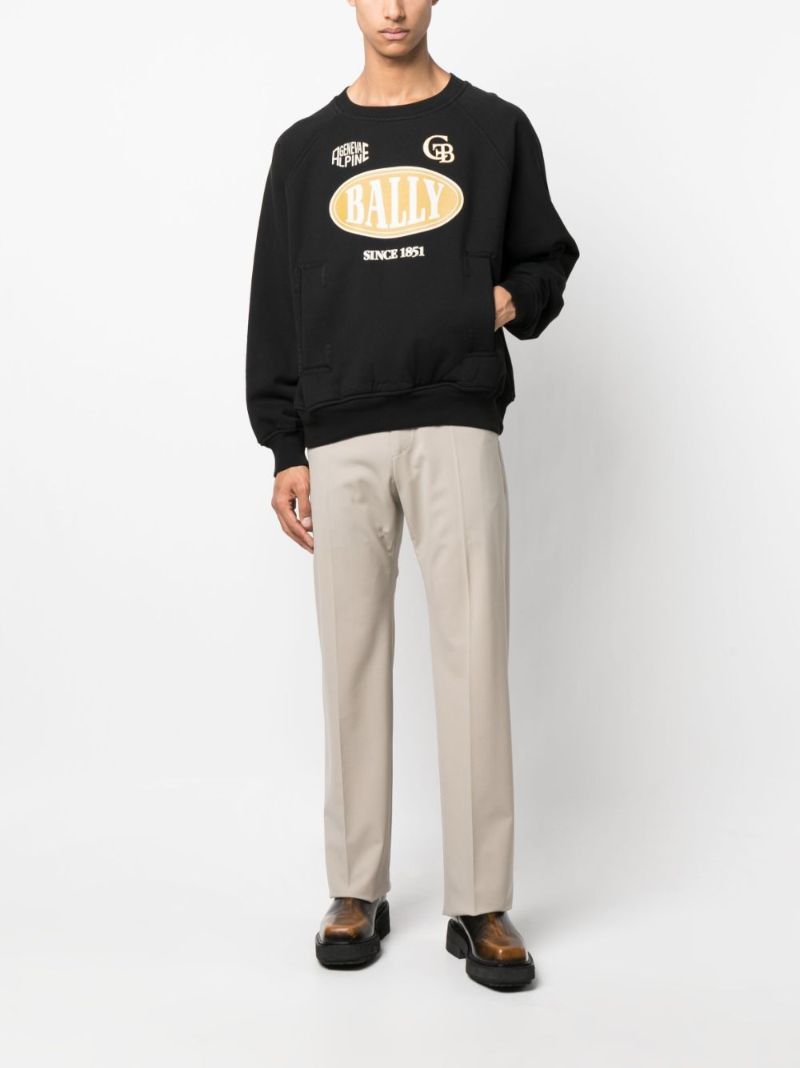 Black Logo-print Cotton Sweatshirt