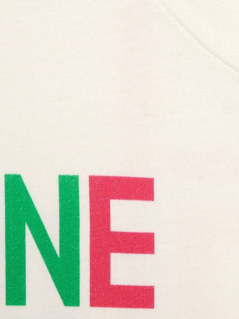 White Slogan-print Cotton T-shirt
