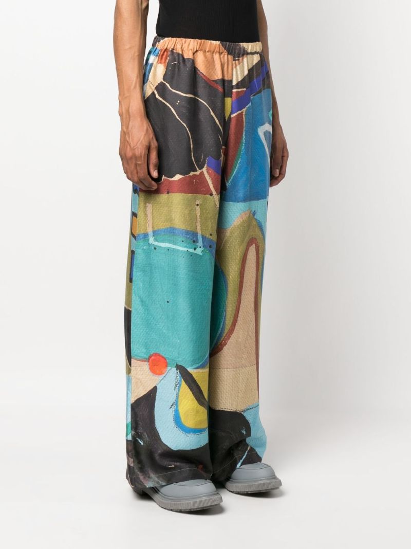 Blue Sociale Wide Leg Trousers