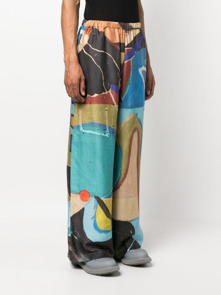 Blue Sociale Wide Leg Trousers