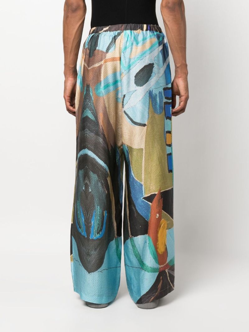 Blue Sociale Wide Leg Trousers