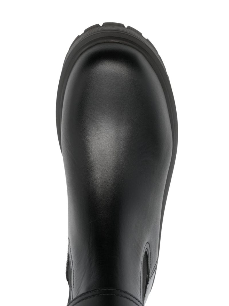 Black One Stud Beatle 45 Leather Boots