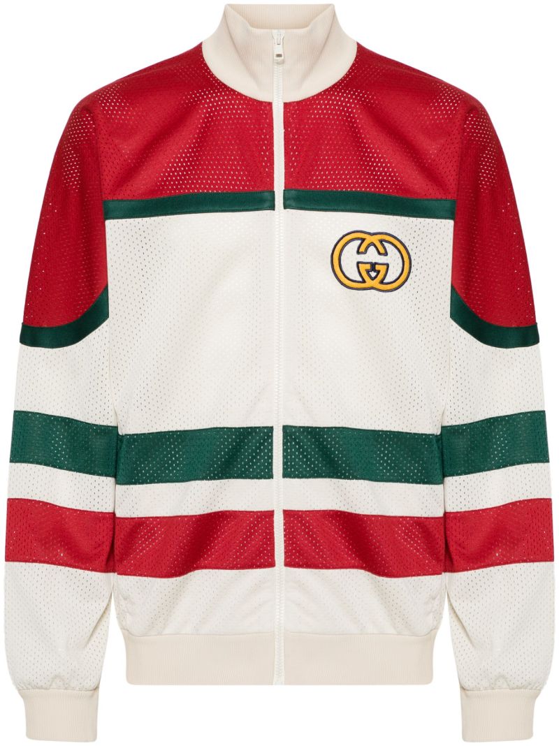 White Interlocking G Bomber Jacket
