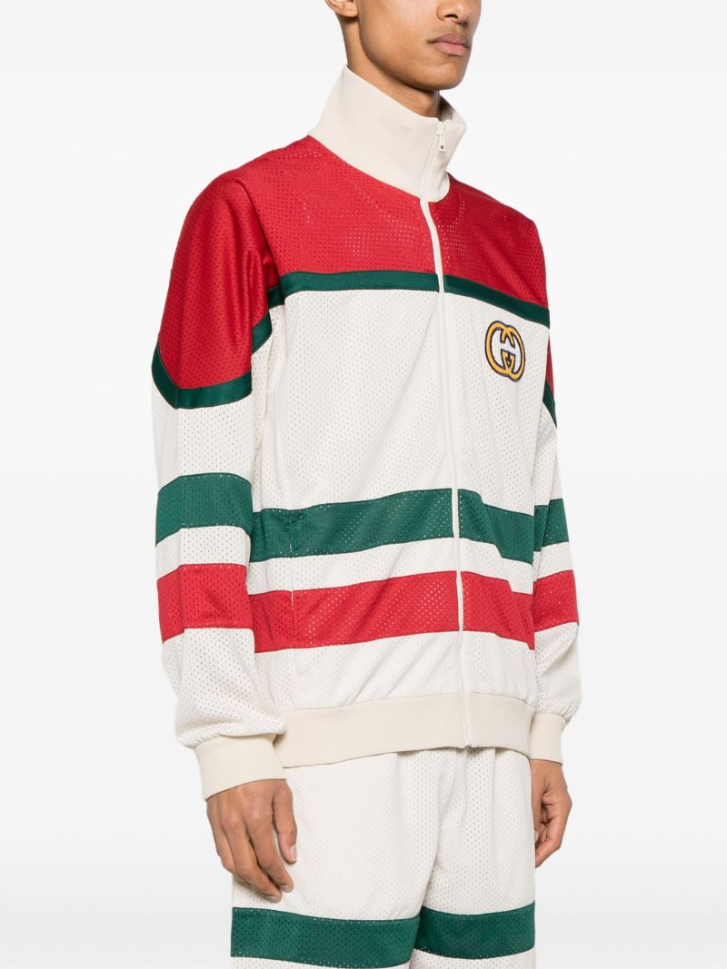White Interlocking G Bomber Jacket