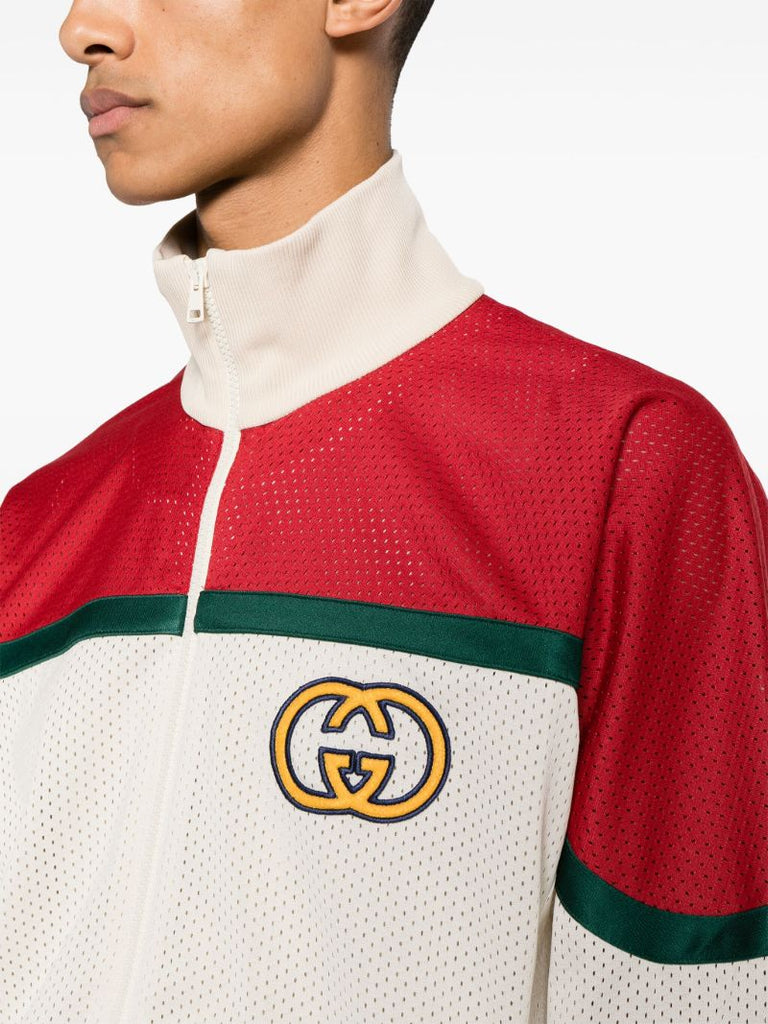 White Interlocking G Bomber Jacket