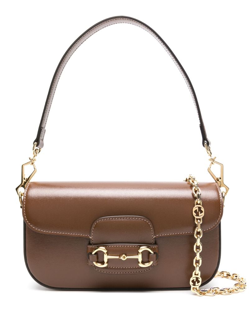 Brown Horsebit 1955 Small Shoulder Bag