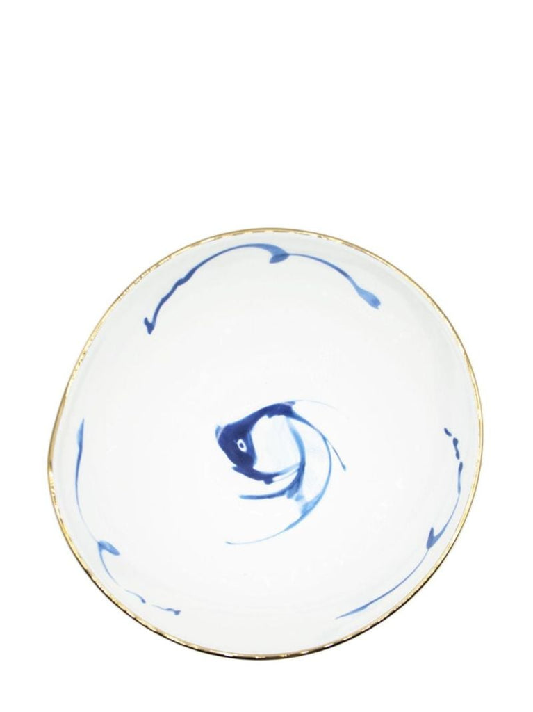 X Diesel White Koi Salad Bowl
