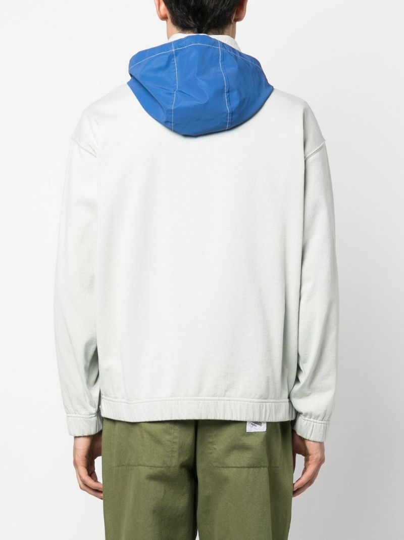 Grey Marina Logo Print Hoodie