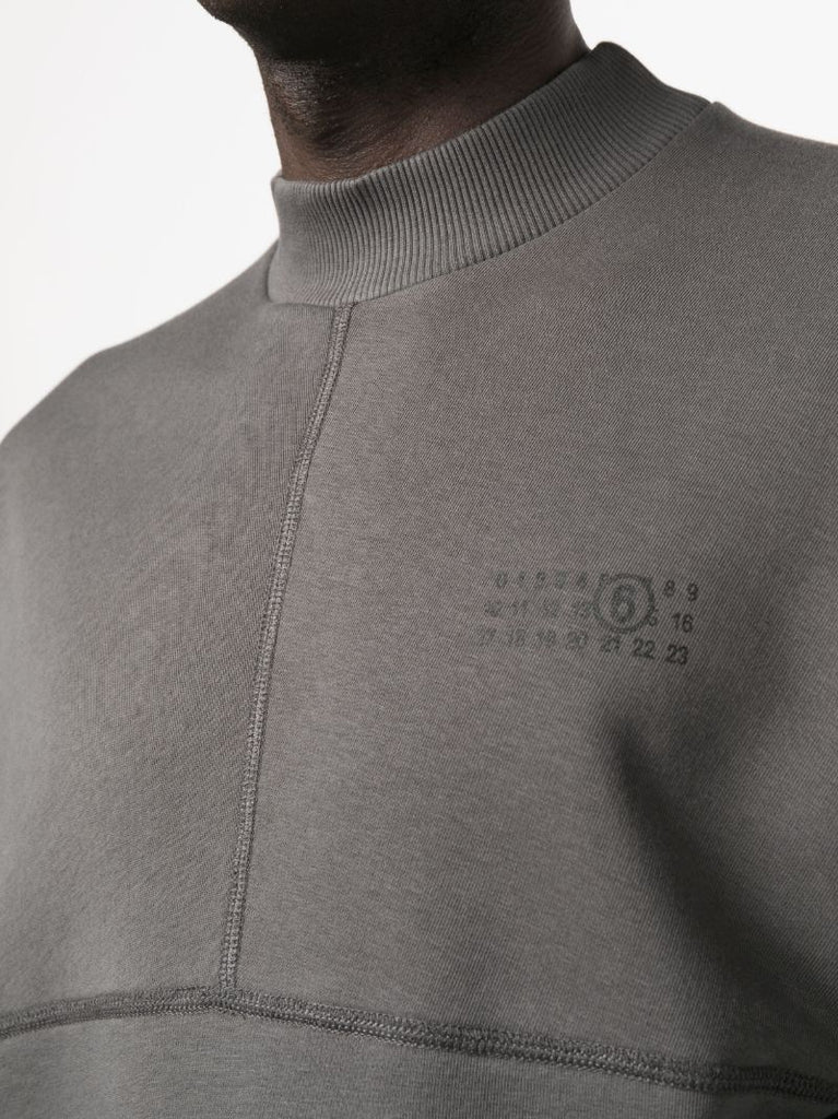 Grey High-neck Sweatshirt