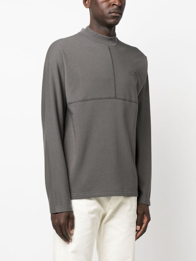 Grey High-neck Sweatshirt