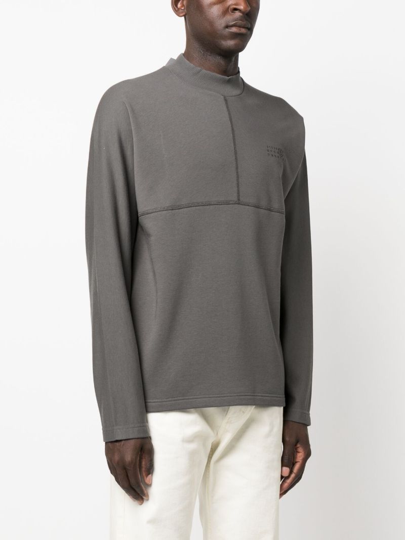 Grey High-neck Sweatshirt
