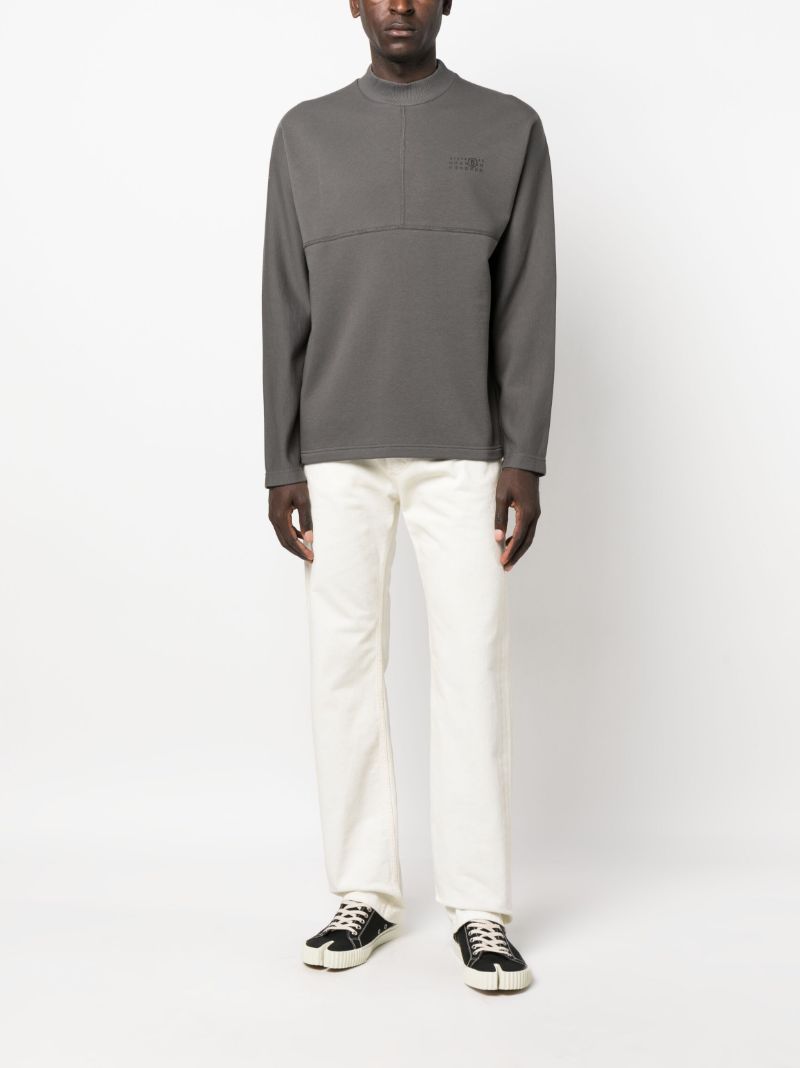 Grey High-neck Sweatshirt