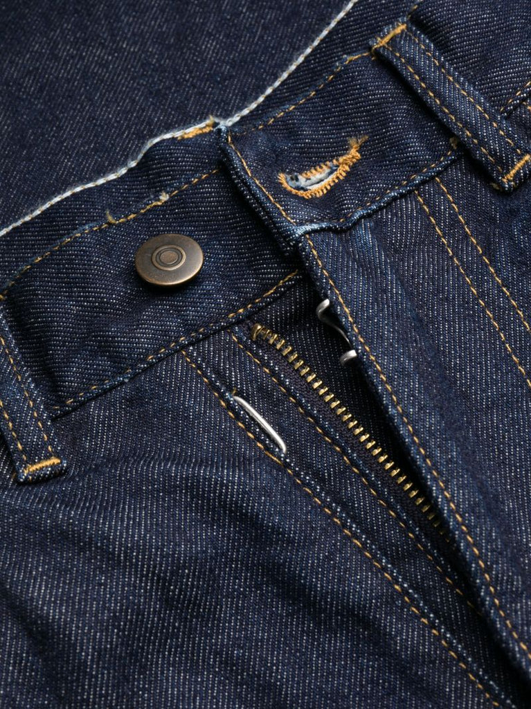 Blue Mid-rise Straight-leg Jeans