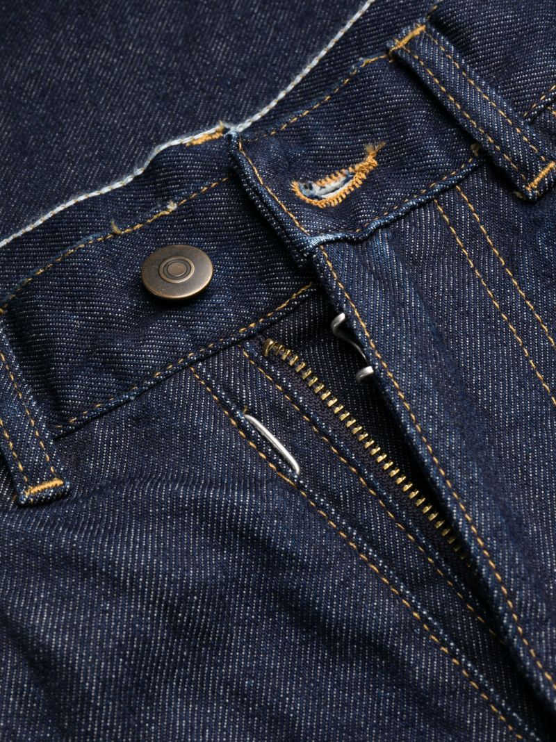 Blue Mid-rise Straight-leg Jeans