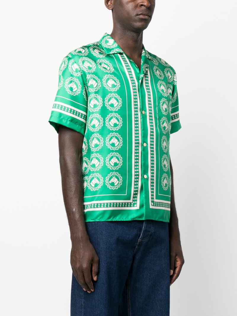 Green Bowling Aloha Silk Shirt