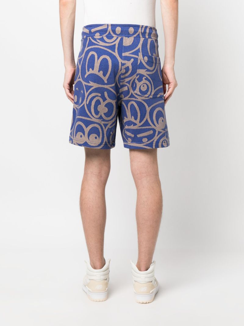 Blue Expression Cotton Bermuda Shorts