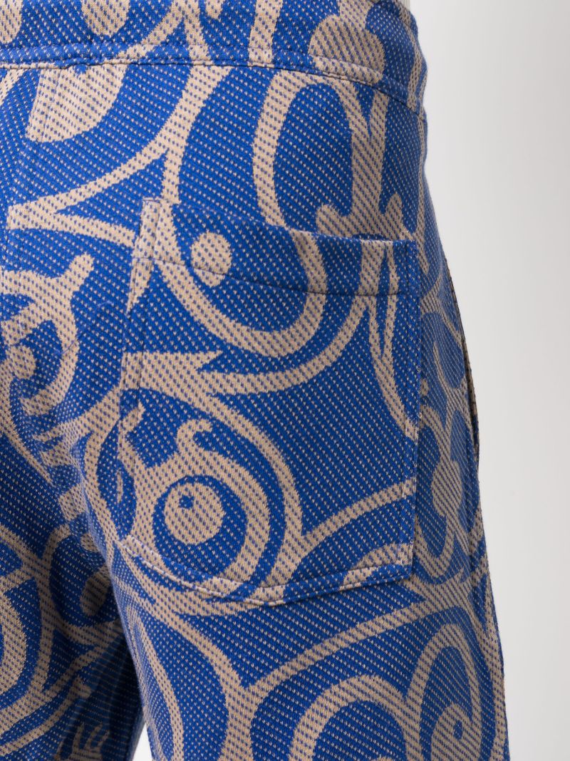 Blue Expression Cotton Bermuda Shorts