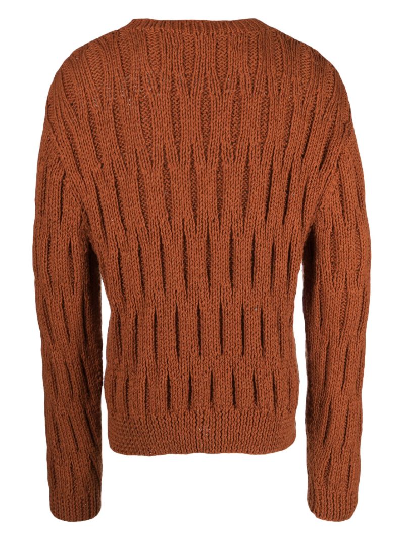 Brown Tide Stitch Organic Cotton Sweater