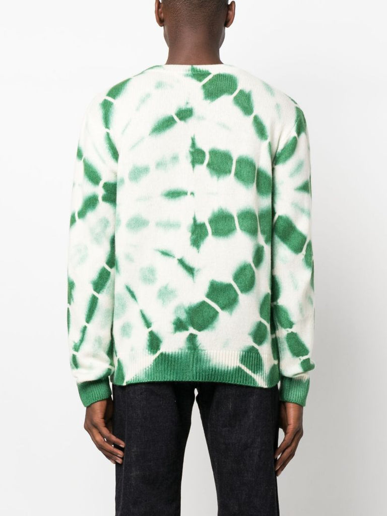 Green Tie-dye Cashmere Sweater