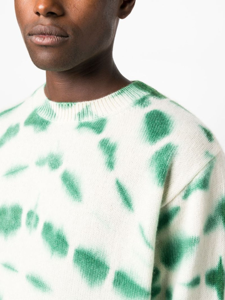Green Tie-dye Cashmere Sweater