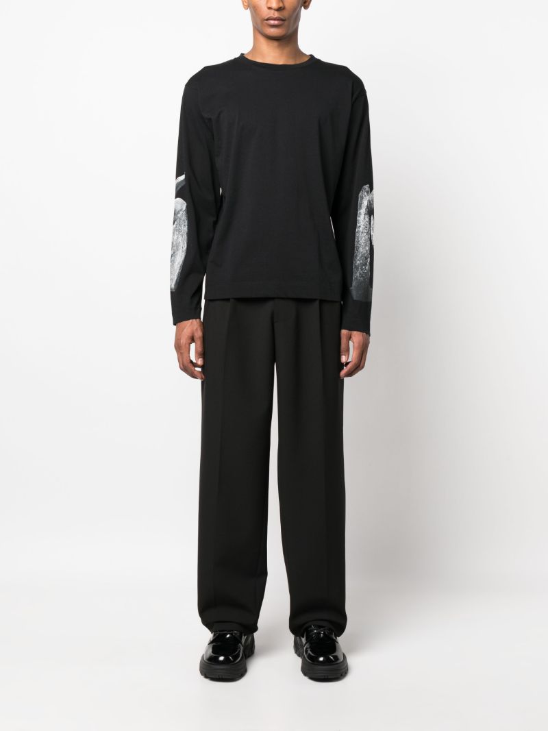 Black Graphic Print Cotton T-shirt