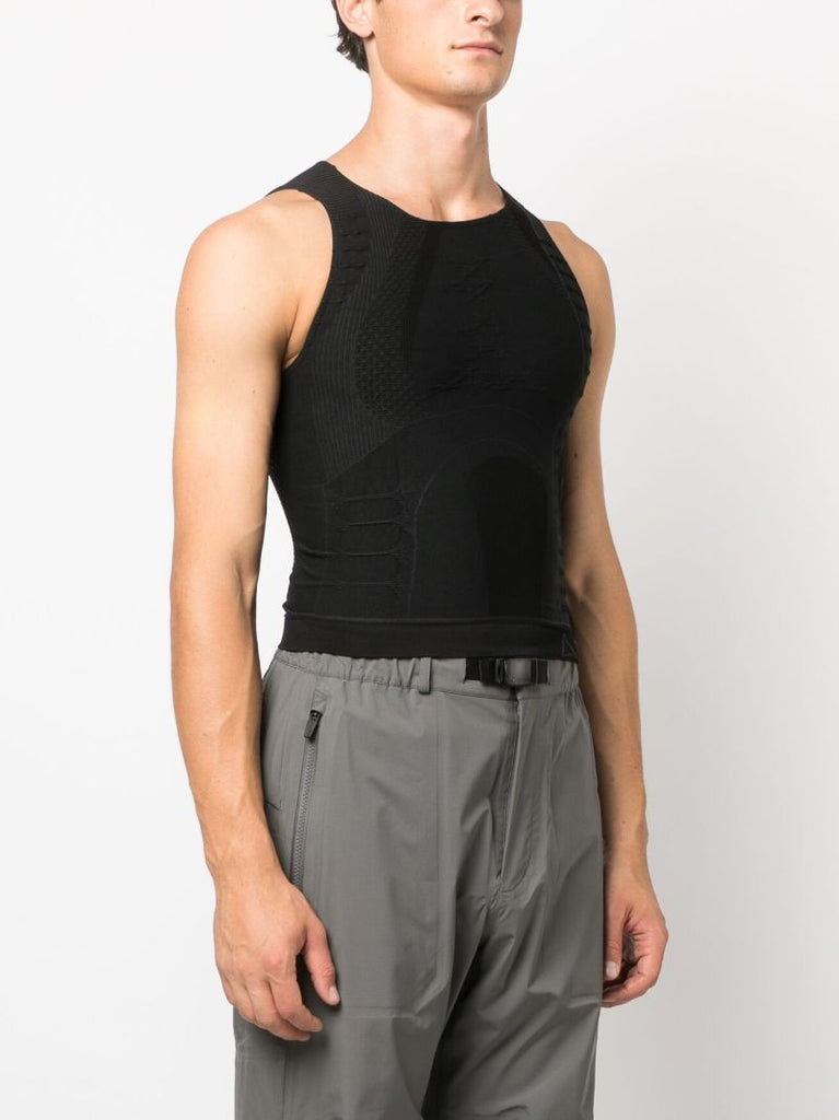 Black 3d-knit Tank Top
