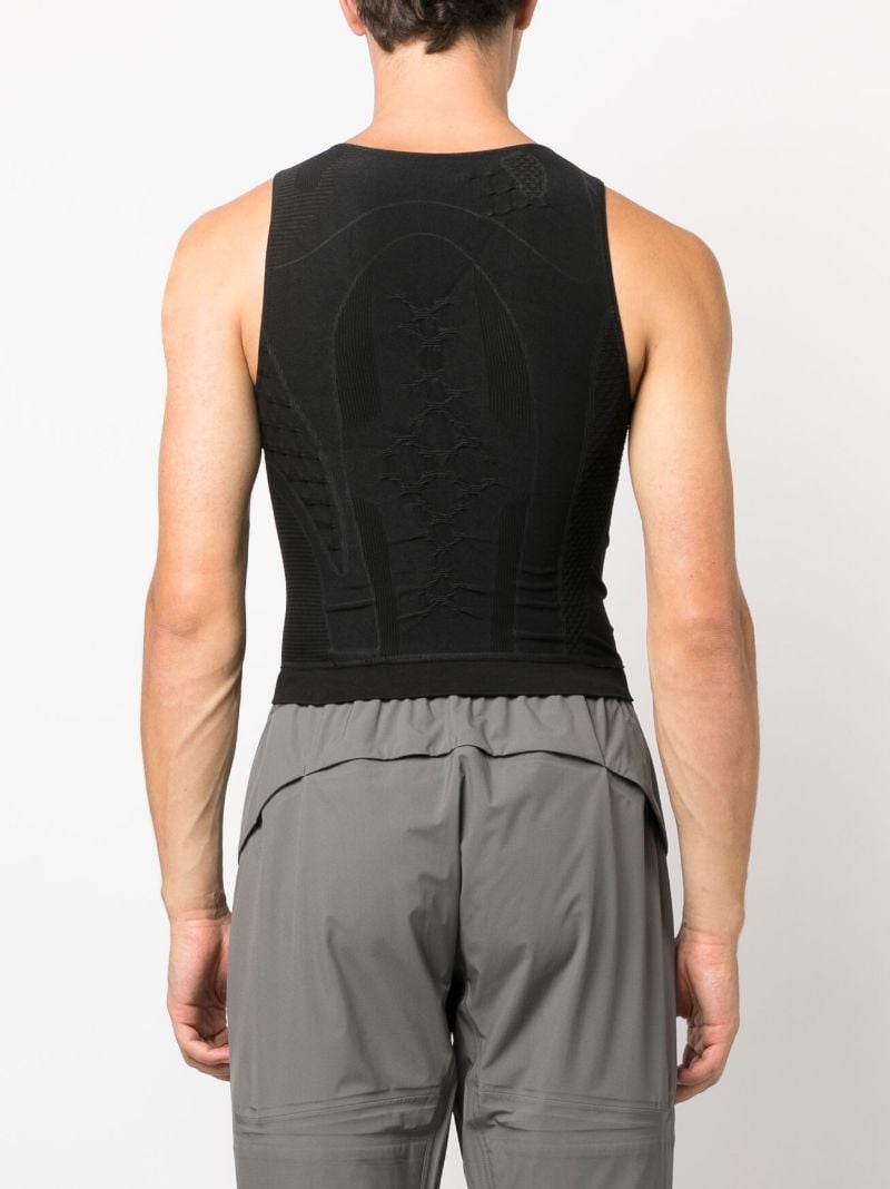 Black 3d-knit Tank Top