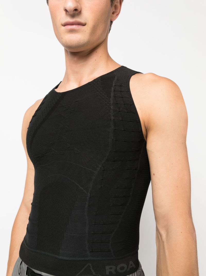 Black 3d-knit Tank Top
