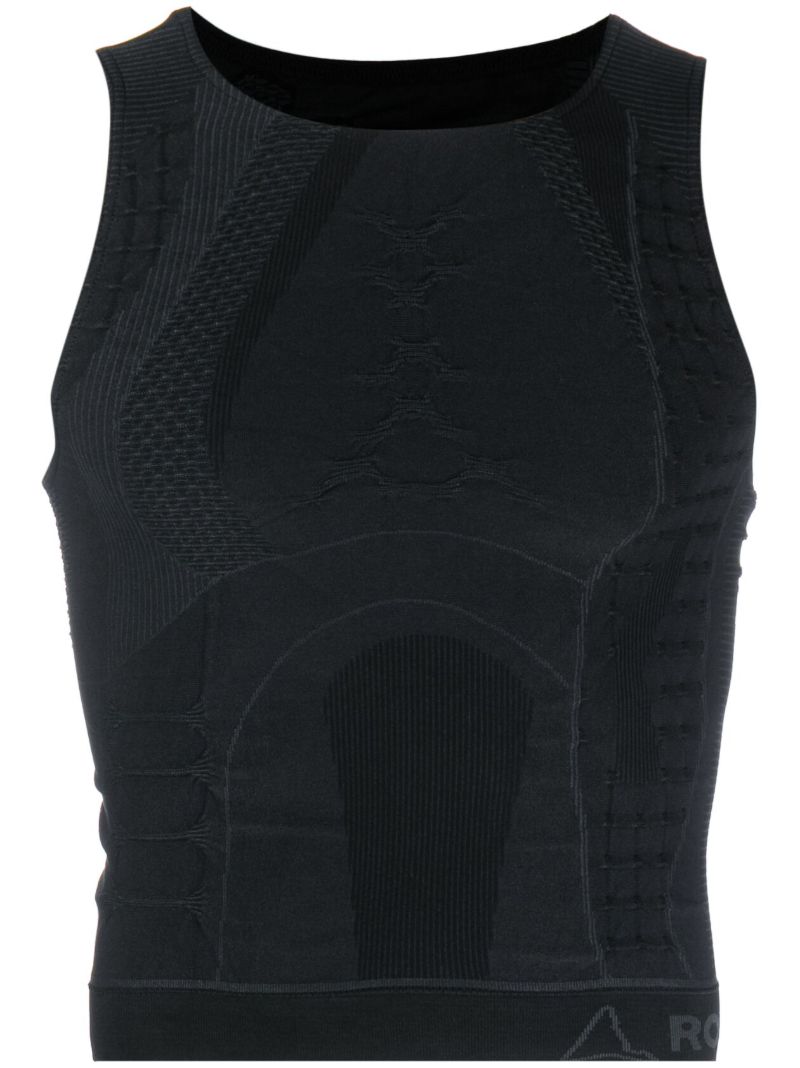 Black 3d-knit Tank Top