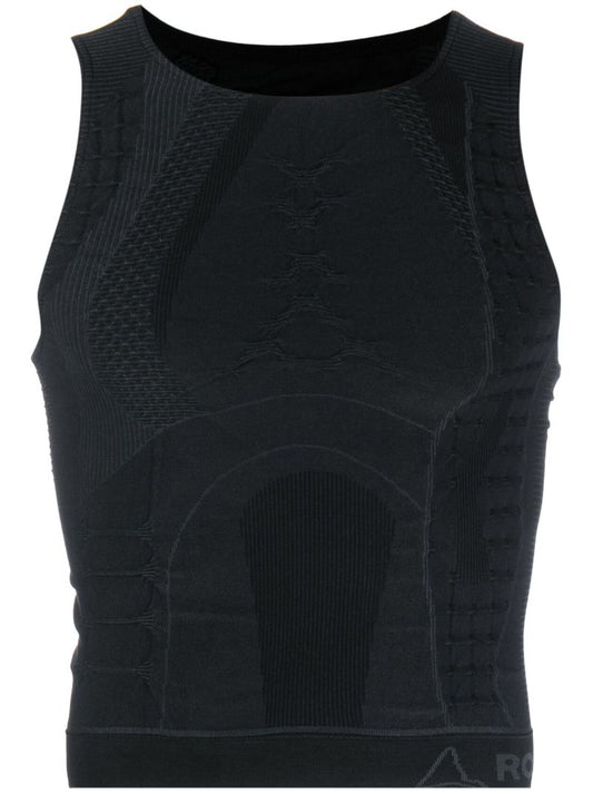 Black 3d-knit Tank Top
