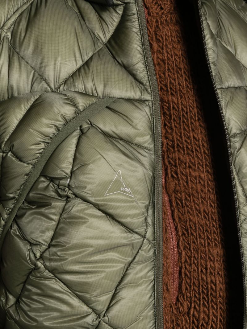 Green Hooded Quilted Gilet
